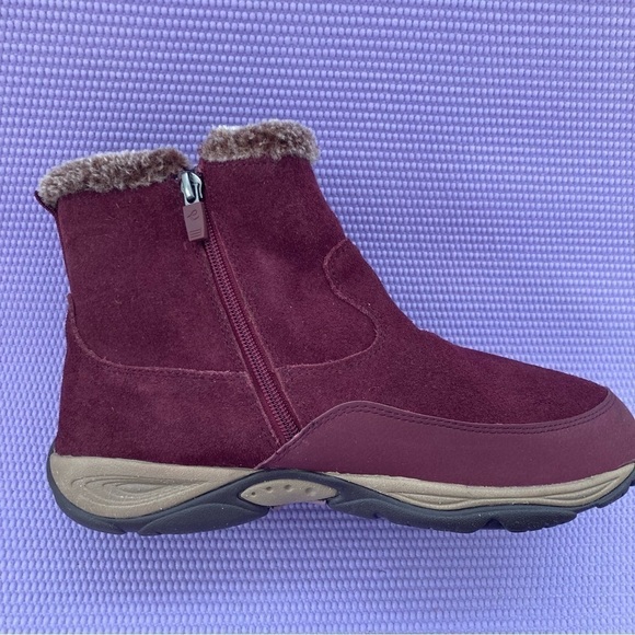 Easy Spirit Excel Cold Weather BOOTIES. Water Resistant Mauve Suede Zip Up 9.5ww - Picture 5 of 9